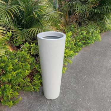 Imagem de Vaso polietileno para plantas decorativo coluna efeito marmorizado 68x25