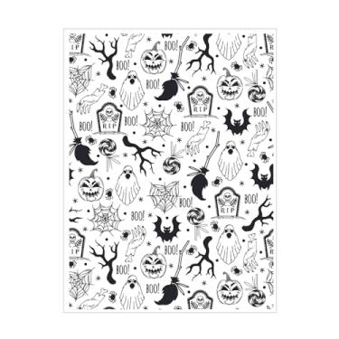 Imagem de Briartw 10 folhas de papel de transferência de argila de polímero elementos de Halloween, por folha 10 x 14,8 cm, folhas de transferência de argila de polímero para fazer joias de argila DIY adesivos