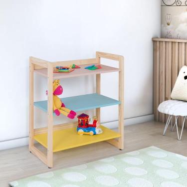 Imagem de Estante Infantil Baixa para Livros e Brinquedos Diversos 75x64 cm Mult