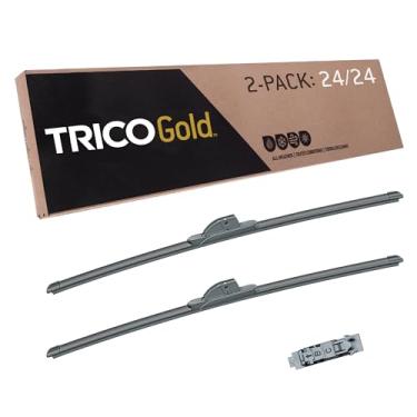 Imagem de TRICO Pacote com 2 lâminas de limpador de para-brisa de reposição automotivas Gold de 61 cm para o meu carro (18-2424)
