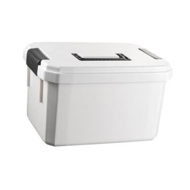 Imagem de KiBcsLic Organizador de mesa portátil para recipientes médicos, multiuso, leve, com tampa, recipiente para artigos diversos, caixa de primeiros socorros para, 24.5 Cm X 18.5 Cm X