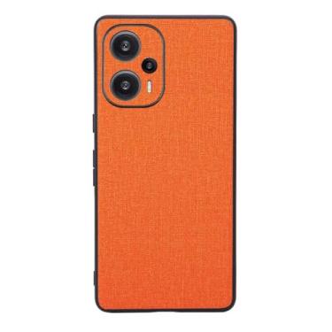 Imagem de Capas Compatível com Xiaomi Redmi Note 12 turbo,Design de padrão de tela,Pproteção completa de 360°,Pplástico macio,Proteção contra queda-Orange