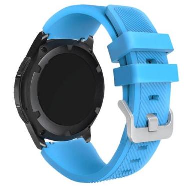 Imagem de Pulseira 20mm Silicone Confort para Relógio Digital A7 Poolsy, Azul cl