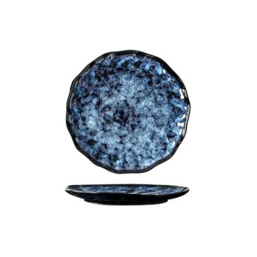 Imagem de O forno de cerâmica doméstico de estilo japonês muda a tigela de arroz criativa e requintada - prato raso de 21,8 cm