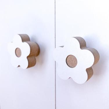 Imagem de 8 Puxadores Flor Infantil Porta Gaveta Cômoda Móveis Quarto - Hanger D