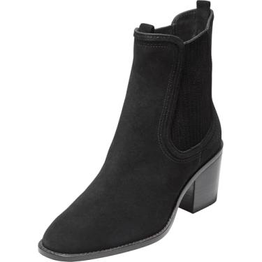 Imagem de Cole Haan Bota feminina Janelle Chelsea, Camurça preta, 37