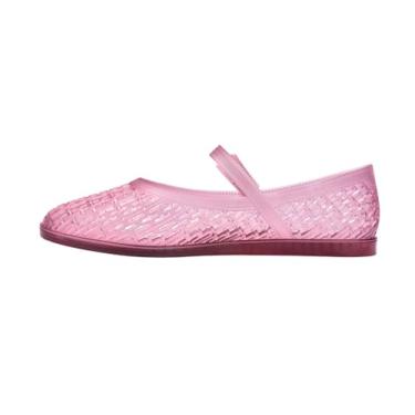 Imagem de Melissa Sapatilha Harper Ballet com fivela ajustável para mulheres, Rosa transparente, 35
