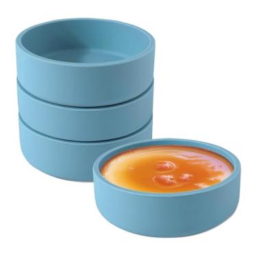 Imagem de Sekonow Pacote com 4 formas de silicone para cozinhar ovos de micro-ondas – Molde antiaderente para fritadeira a ar para sanduíches de café da manhã