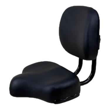 Imagem de MotiveTech Assento de Bicicleta com Encosto de Reposição Confortável E Macio, Selim de Bicicleta Grande