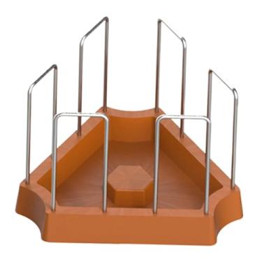 Imagem de MotiveTech Prato de Alimentação para Tartarugas, Bandeja para Beber, Tigela de Comida para Tanque de Tartarugas, Prato de água para Peixes Semi-aquáticos, Marrom