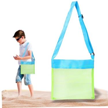 Imagem de Bolsa de praia de malha de secagem rápida, coleção de conchas com alça ajustável, brinquedo de praia infantil, presente para meninos e meninas, brinquedos
