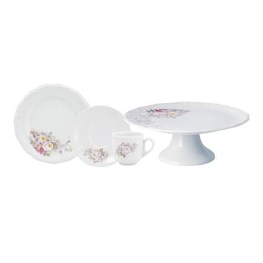 Imagem de Serviço de Bolo 19 Peças em Porcelana, Decoração Eterna, Porcelana Schmidt