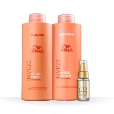 Imagem de Wella Nutri-Enrich Sh 1000ml + Cond 1000ml + Oleo 30ml - Wella profiss