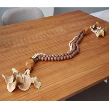 Imagem de Colar De Mesa Decorativo Naru 117 Cm Moderna Mobília Marrom / Natural