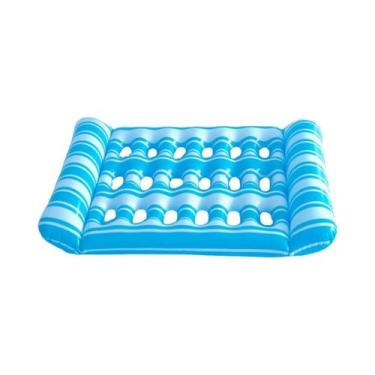 Imagem de Colchão de Ar Inflável Dobrável para Piscina - Espreguiçadeira Flutuan