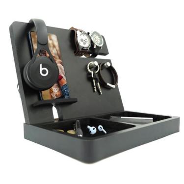 Imagem de Estação de ancoragem Wood Phone Namore para homens com organizador