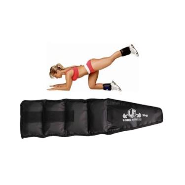 Imagem de Kit Par de Caneleiras de 3KG Cada MOB + LORD FITNESS Tornozeleiras Anilha Perna Musculação Peso Total 6KG