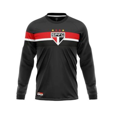 Imagem de CAMISA RETRÔ SÃO PAULO 2005 PRETA,ESCUDO BORDADO, MASCULINA, M