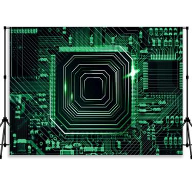 Imagem de QICAIYUN Tela de fundo digital com tecnologia de fundo de parede verde para meninos festa de aniversário retrato foto estúdio adereços de quarto YUNBDJ1866