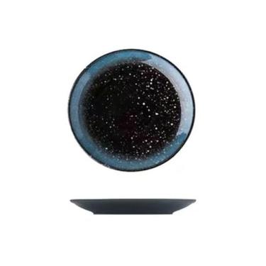 Imagem de Prato redondo de cerâmica de 30 cm simplicidade doméstica japonesa - 8 pratos rasos [simples]