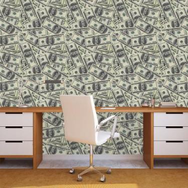 Imagem de Papel de Parede Adesivo - Dólar - 913ppd - Allodi