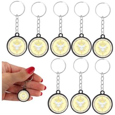 Imagem de 20 Chaveiro Pomba Espirito Santo Branca Catolico Lembracinha - Tudo em