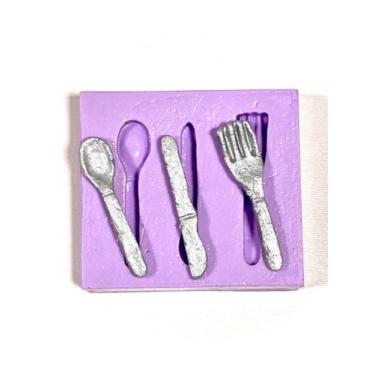 Imagem de Molde de silicone talheres para decorar f172 - CM