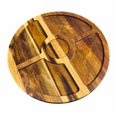 Imagem de Petisqueira de madeira teca redonda 30cm - Decor House