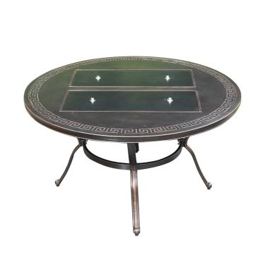 Imagem de Fogão de churrasco, mesa de fogueiras, mesas de alumínio fundido ao ar livre, mesa de churrasco de carvão doméstico, forno elétrico, pátio, terraço, jardim, lazer, mesa europeia (sem cadeira