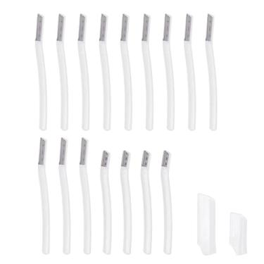 Imagem de Fukaisu 16pcs Aparelho Dermaplaning para Rosto Feminino, Suave Removedor Pelos Faciais Multiuso Aparelho Sobrancelhas com Micro Lâminas de Precisão para Penugem & Esfoliação (Transparente)