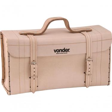 Imagem de Maleta De Couro 440x150x230cm Marrom Natural Vonder