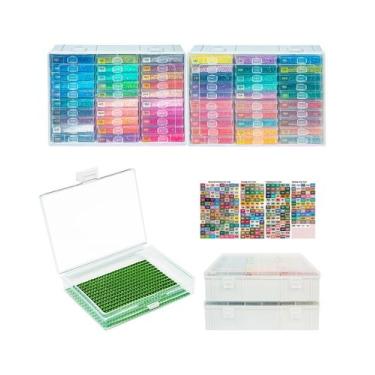 Imagem de Bandejas Diamond Art com tampas YBUTVY para miçangas (2 pacotes)