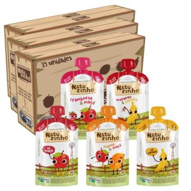 Imagem de Kit Papinha Organica Natuzinho 5 sabores Bebe 35 unidades