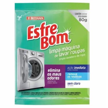 Imagem de Limpa Máquina De Lavar Roupa Esfrebom 80g Sem Cloro Bettanin, 80g
