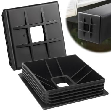 Imagem de Tampa de extremidade de para-choques Wadoy RV 10 cm quadrada para trailers, trailers, trailers, pacote com 2