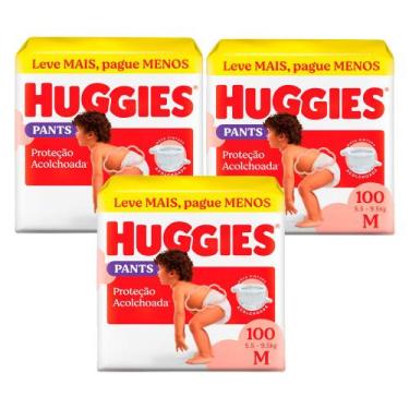 Imagem de Kit 3 Fralda Roupinha Huggies Supreme Care Tamanho M 100 Unidades Desc