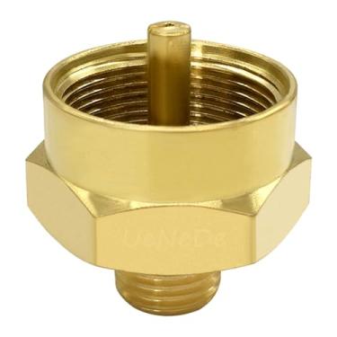 Imagem de Uenede Adaptador de recarga de garrafa de gás propano de 0,5 kg, NPT macho de 1/4 NPT para fêmea, acessórios universais de latão para todos os cilindros pequenos de tanque de 0,5 kg/475 ml, conector