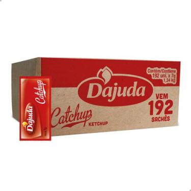 Imagem de Catchup Tradicional D'ajuda Catchup 1 Caixa Fechada 192 Unidade Sachê 