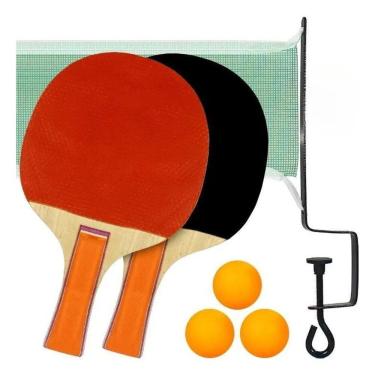 Imagem de 2X Kit Ping Pong Tênis De Mesa - 2 Raquetes + 3 Bolas + 1 Re