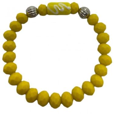 Imagem de Pulseira Iansã Amarela Firma Cristal E Silicone