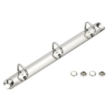 Imagem de PATIKIL A5 Mecanismos de fichário de 3 furos, anel D de 2 cm, organizador de fichário de substituição de folhas soltas para organizadores, acessórios de pasta de armazenamento de papel de