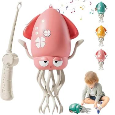 Imagem de Brinquedo Interativo Lula Polvo Elétrico Dançante com Luzes, Música e Cabo USB – Divertido e Educativo para Crianças (Rosa)
