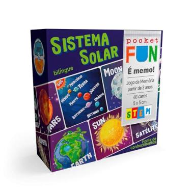 Imagem de CooperFun - Sistema Solar - Bilíngue, Jogo da Memória, 3+ Anos, 1 Jogador ou Mais, 15 minutos por partida