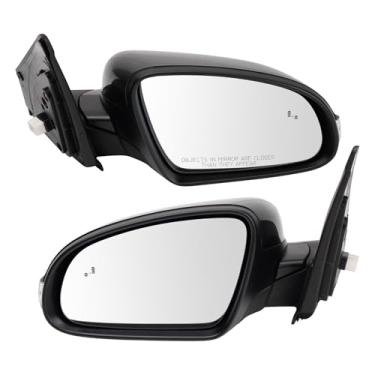 Imagem de TRQ Conjunto de espelhos lado do motorista e do passageiro HY1320257 HY1321257 compatível com Hyundai Kona 2018-2021