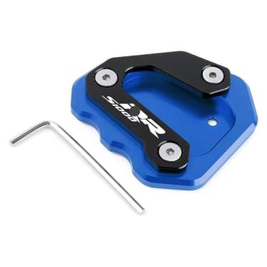Imagem de Acessórios de motocicleta CNC Alumínio Suporte lateral Extensão Ampliador Placa Pad Compatível com S1000RR S1000 RR 2009-2018 (Azul Preto)