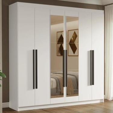 Imagem de Guarda-roupa Casal 6 Portas Batentes com Espelho Venus Madesa B