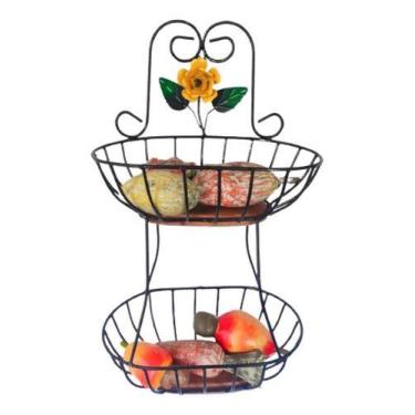 Imagem de Fruteira de parede 2 andares p - Art MM, Amarelo