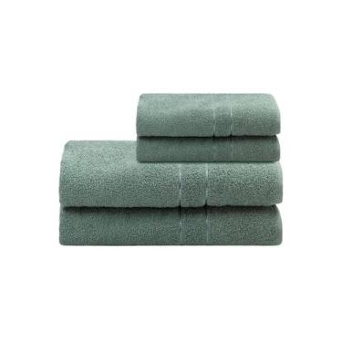 Imagem de Jogo De Toalhas Camesa Galaxy Banho 4 Peças Algodão 400g/m², Verde