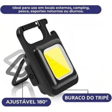 Imagem de Super Mini Lanterna Refletor 800 lúmens Led super potente Chaveiro Pes