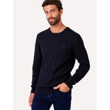 Imagem de Tricot Dudalina Masculino Textura Quadrile Preto-Masculino